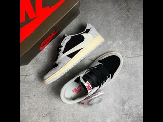 Nike air jordan 1 low og sp travis scott grey black cream dm7866 010