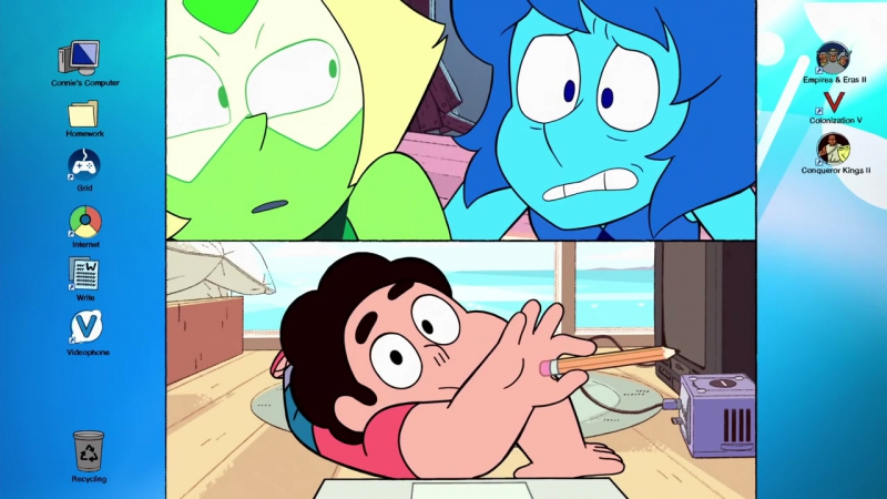 Вселенная стивена видеочат с перидот и ляпис (озвучил последнийпегас)