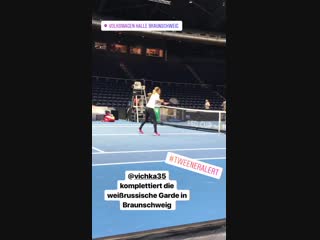 Victoria azarenka at practice before fedcup 2019