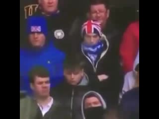 This rangers fans didn’t waste a fucking second after the minute silence to get at the celtic fans