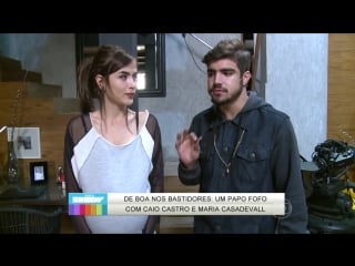 Caio castro e maria casadevall mostram os bastidores de i love paraisopolis