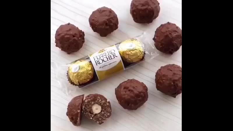 Домашние конфетки «ferrero rocher»