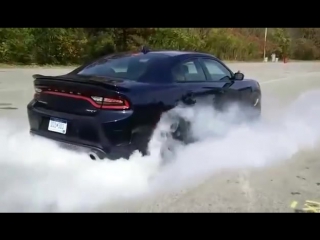 First burnout 2015 dodge charger hellcat
