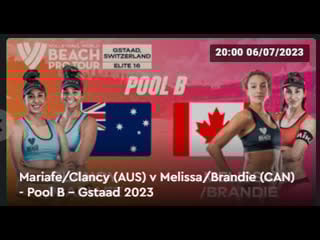 Mariafe/clancy (aus) v melissa/brandie (can) pool b gstaad 2023