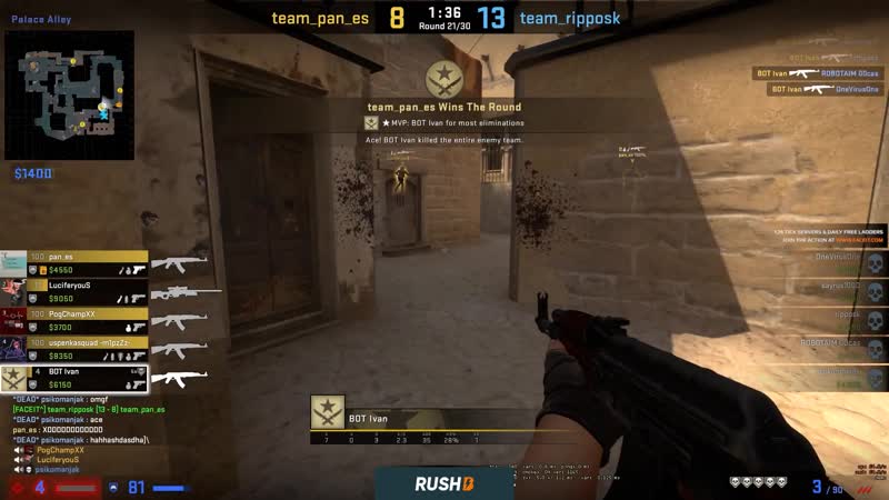 Bot ivan doing ace on the faceit