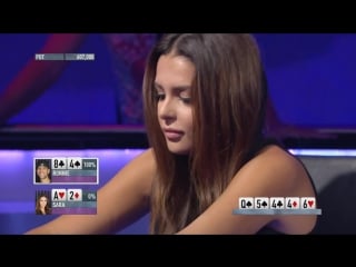 Amazing poker hand with miss finland mayhem on the shark cage! pokerstars