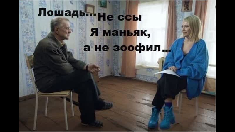 Интервью скопинского маньяка мохова с лошадью ксении собчак что говорят жесты