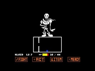 Undertale papyrus boss fight