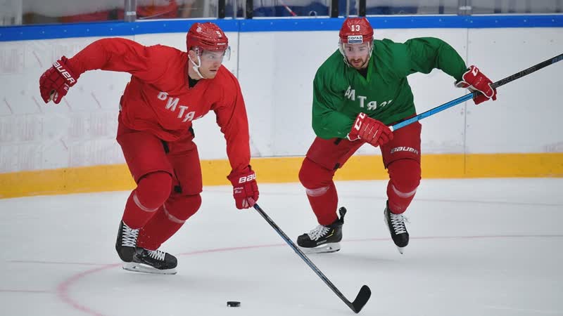 Тренироа перед контрольной встречей с московским «динамо»