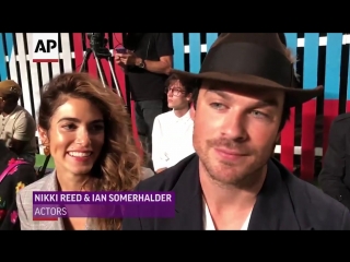 Parents in the frow nikkireed and iansomerhalder talk about the joy of birth and