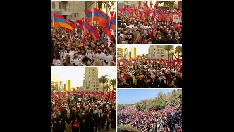 Երեկ լոս անջելեսում բազմահազարանոց ցույց է անցկացվել` ի աջակցություն արցախի