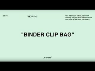 Off white™ "how to" interchange straps on "binder clip" cross body bags