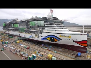 Aidaprima cruise ship construction christening in 4k by mk timelapse