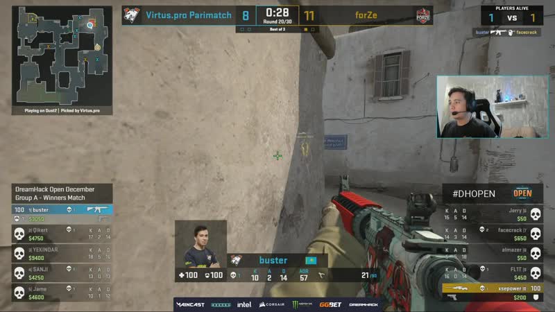 Buster 1v2 | dreamhack open december 2020