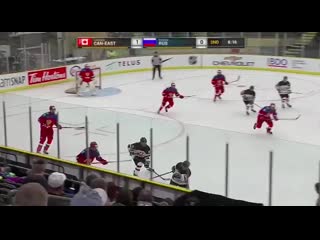 Wjac cw nikita kuryanov 20202002 sneaks in a rebound off a shot from c dmitri zugan 2021 draft, with lhd shakir mukhamadullin pi