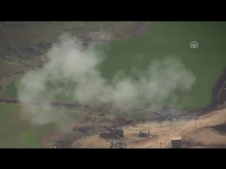 Сирия 01 02 2018 тяжелые сау м 110 турецких вс работают по позициям ypg в районе африна