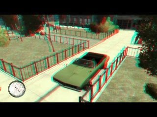 Gta iv gameplay anaglyph 3d (no fake) hd