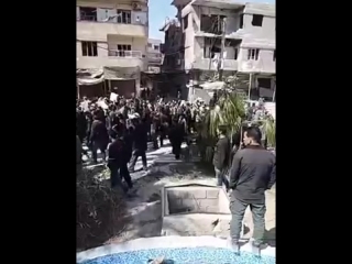 East ghouta demonstrations against the al qaeda gangs