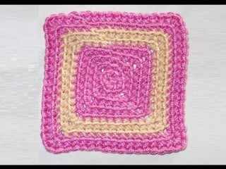 Узор простой квадрат с рубчиками crochet pattern simple square with ridges
