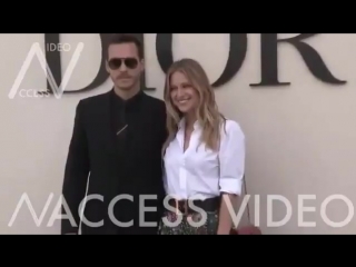 Chris and melissa at dior spring summer 2018 fashion show photocall in paris, france on mo