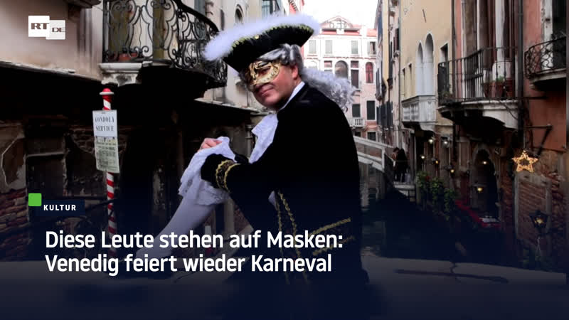 Diese leute stehen auf masken venedig feiert wieder karneval