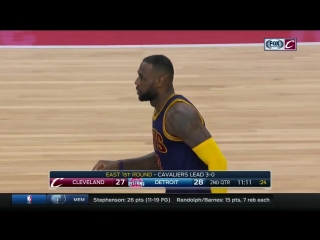 When kingjames is all alone on a fast break, it usually ends up like this #cavspistons