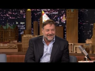 Russell crowe and jimmy share australian fairy bread for his birthday
