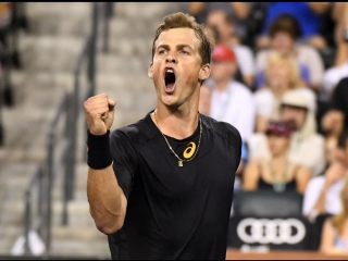 33 shots, one flying racquet, and a bunch of hard earned high fives 🙌 outstanding, @vasekpospisil 👏 miamiopen