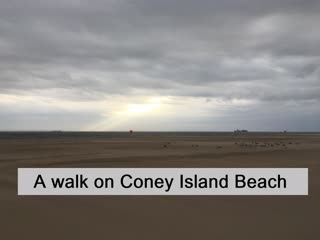 A walk on coney island beach