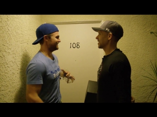 Nocking point sneak peak at stephen amell & andrew harding making surprise wine club deliveries