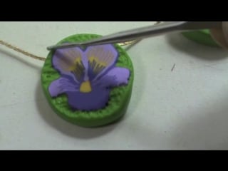 Diy flower cane {polymer clay tutorial} pansy viola del pensiero violeta