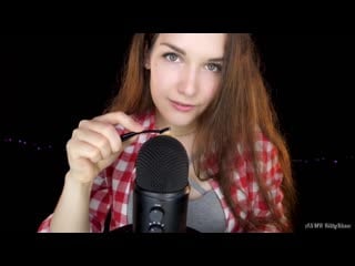 [asmr kittyklaw] асмр кисточки на blue yeti 🎤 ✨ asmr brushes on blue yeti