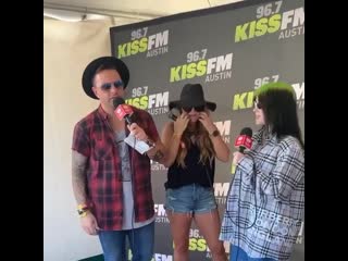 Billie doing press at @aclfestival in austin