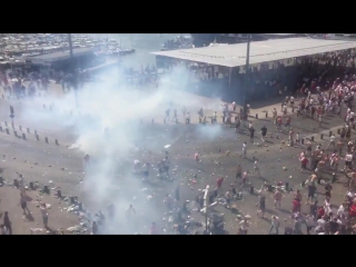 England and russia fans clash in marseille euro 2016