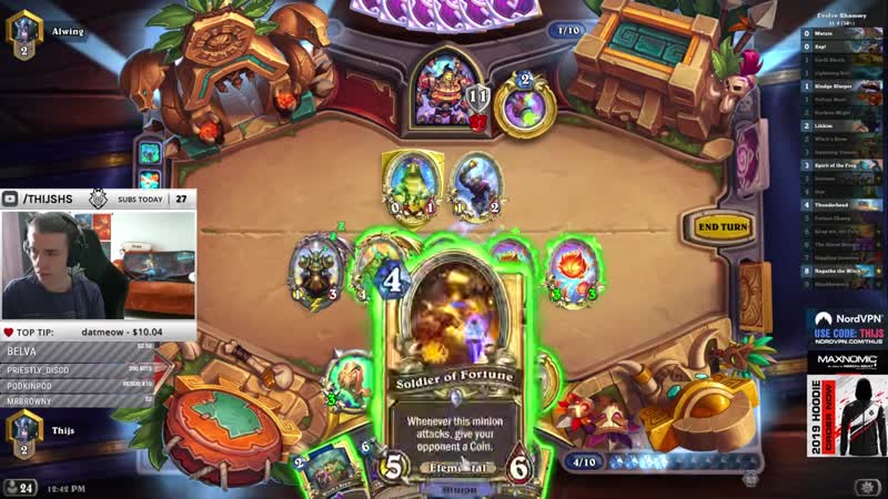 [thijs hearthstone] my last card left in this deck is ashbringer can we win? (rip succubus)