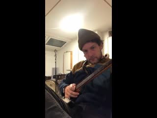 Severin playing guitar
