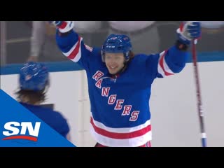 Artemi panarin nets first goal as a ranger with a quick wrist shot (720p)