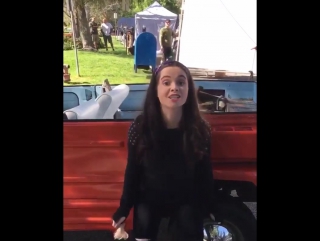 Vanessa marano on set