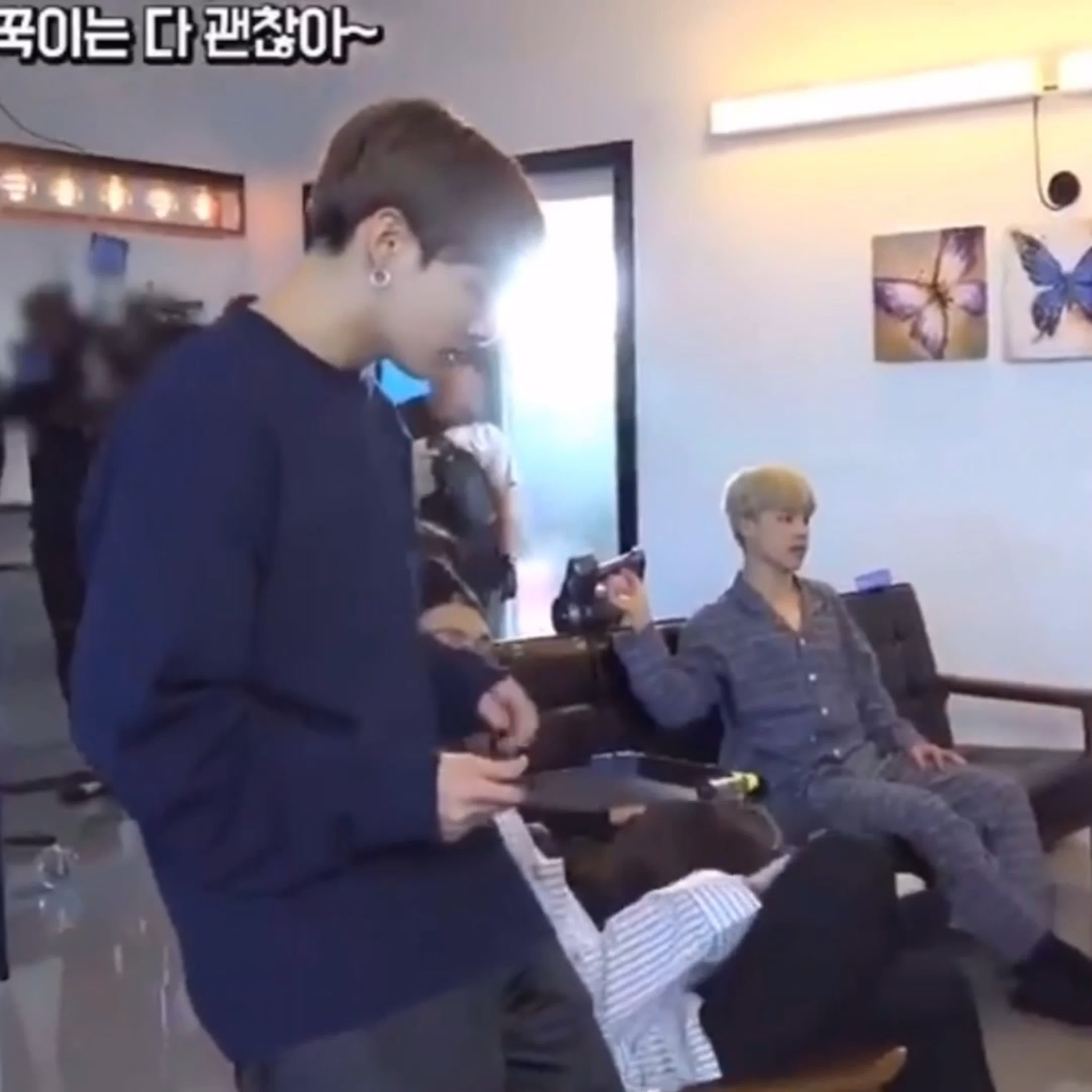 Contentment in his eyes