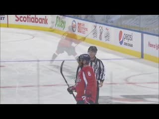 Alex ovechkin sets up high circle and blasts one timer by petr mrazek