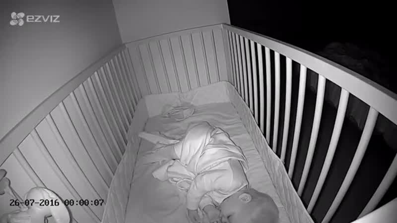 Пример записи ночной записи с видеокамеры ezviz с2с