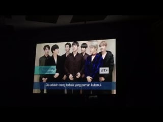170113 bts sent a celebrating message for park bo gum fanmeeting in jakarta