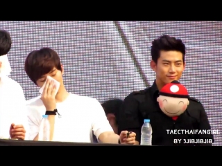 130203 taec cute moment with taokaenoi doll