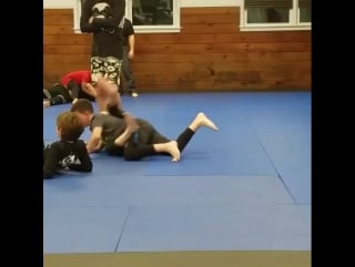 Grappling girl