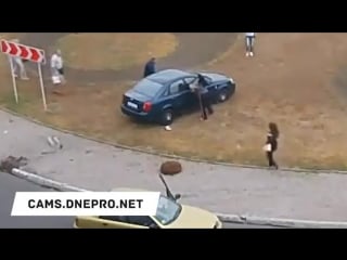 В днепре попало на видео очень странное спасение человека