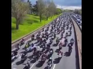 Tens of thousands of bikers on the way to wash dc for trumps inauguration 01