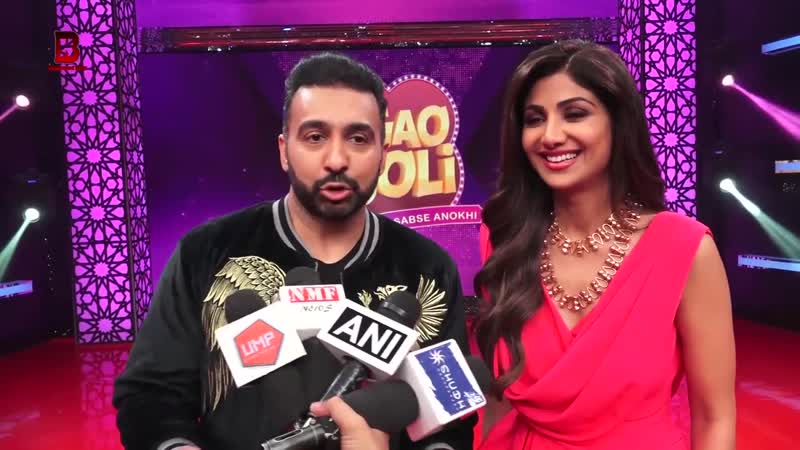 Shilpa shetty with husband raj kundra arrives at her upcoming show boli lagao
