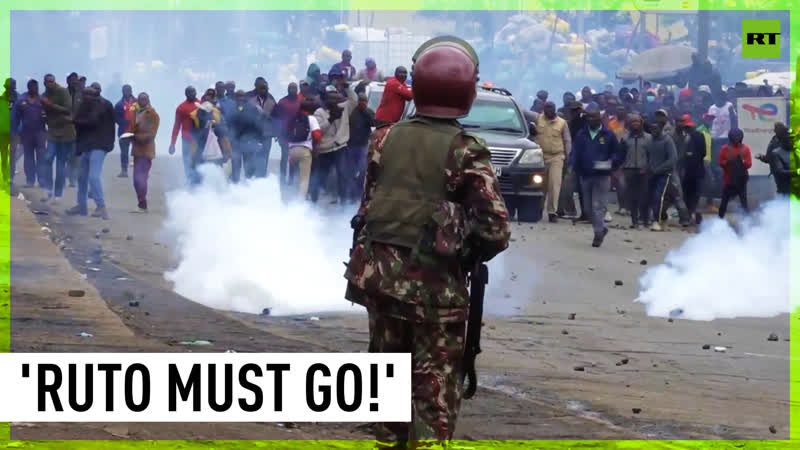 Police clash with protesters at anti govt rally in kenya