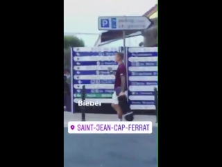 June 26 fan taken video of justin in saint jean cap ferrat, france