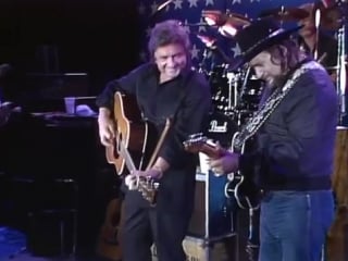 Johnny cash waylon jennings folsom prison blues (live at farm aid 1985)